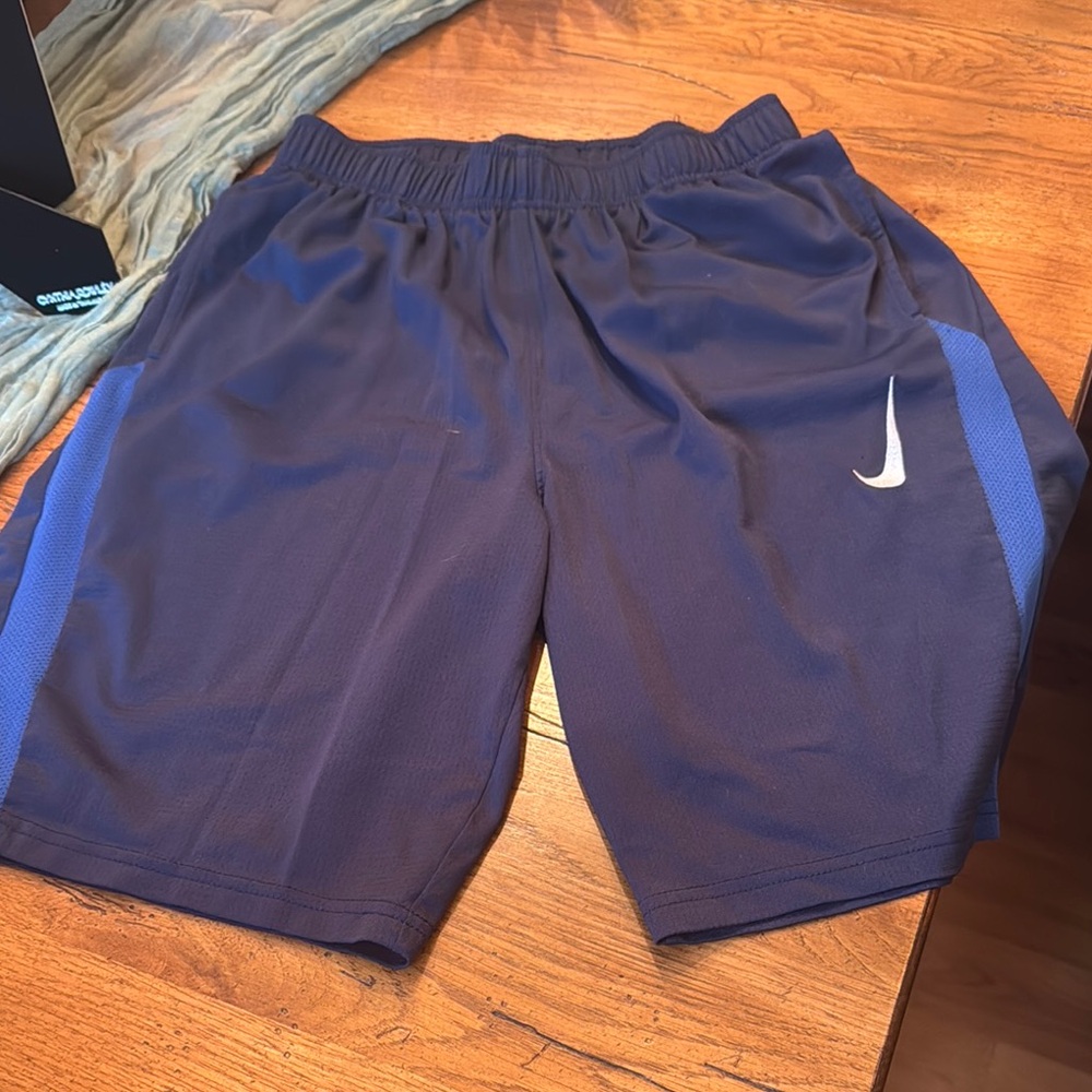 Nike Boys Navy and Royal Blue Athletic Shorts